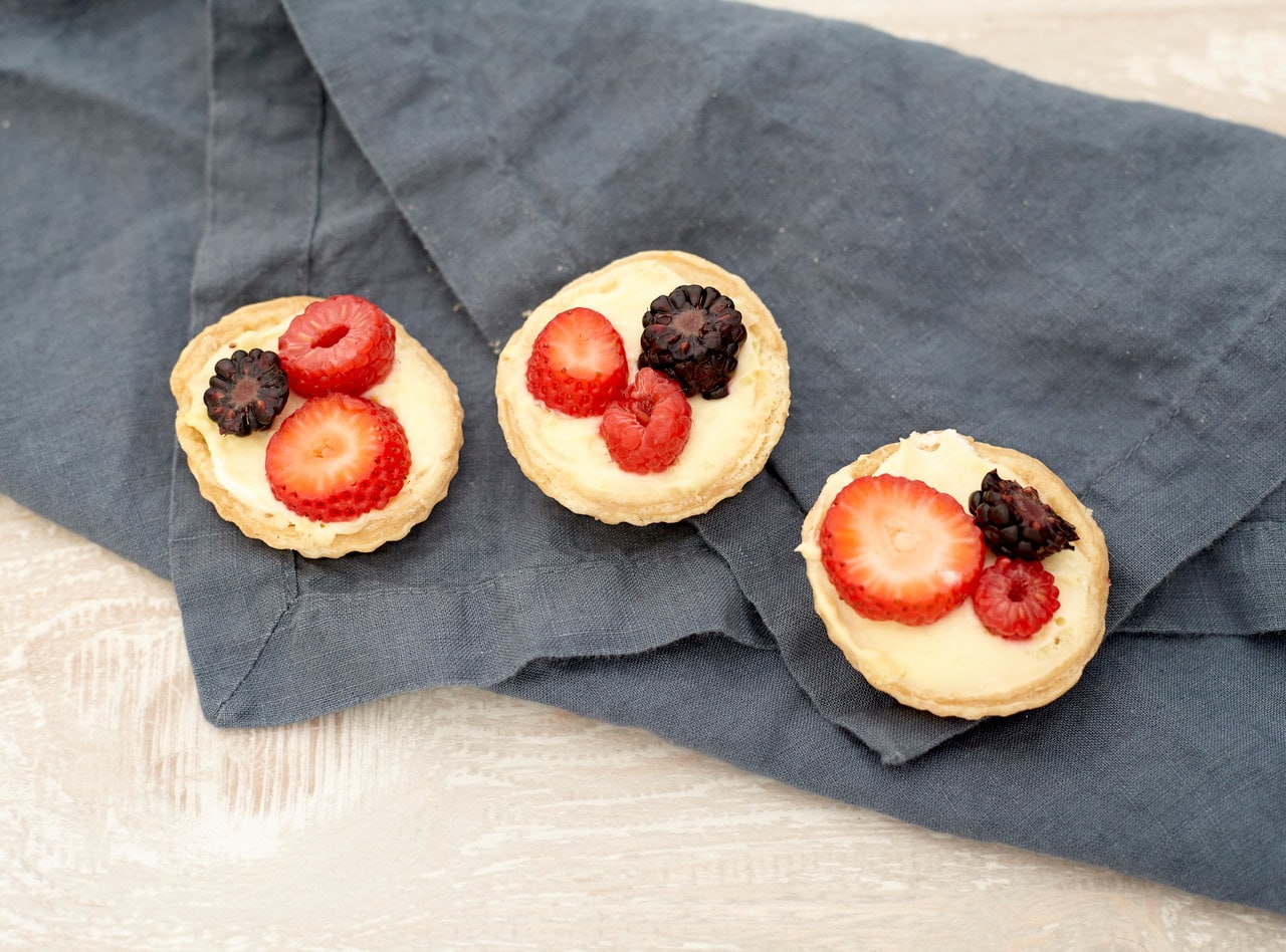 Mini Berry Custard Tarts by Chef Aly Anderson
