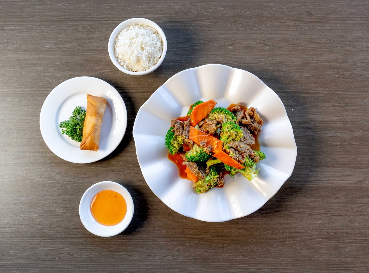 Beef and Broccoli Plate by Chef James Zhou