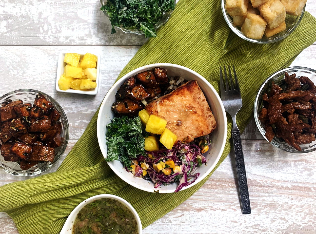 Shio Koji Chicken Chimichurri Bowl Boxed Lunch by Chef Carlos Beltre