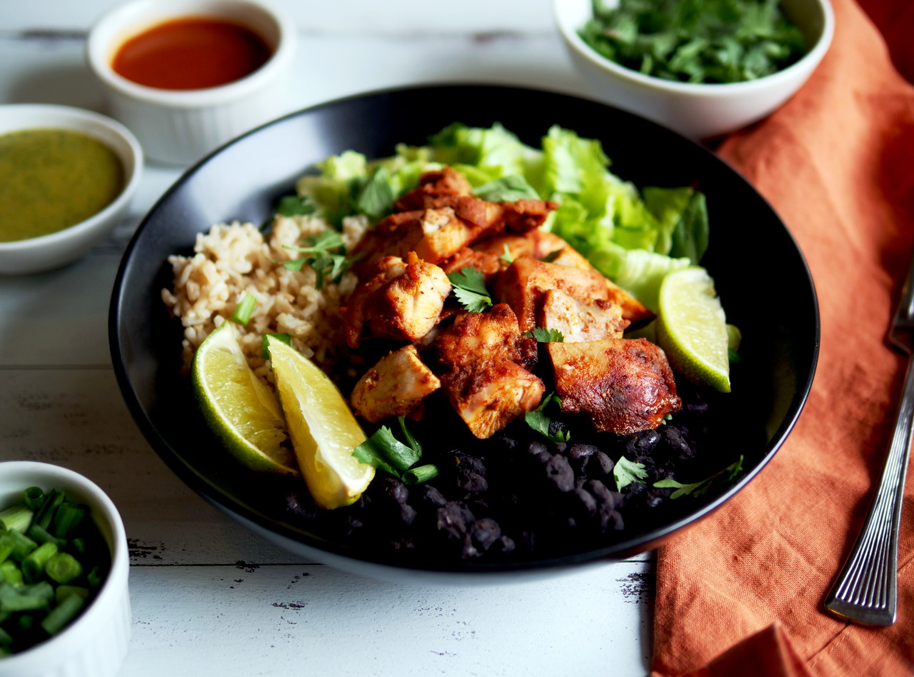 Grab 'n Go Jerk Chicken Quinoa Bowl by Chef Mulu Abate