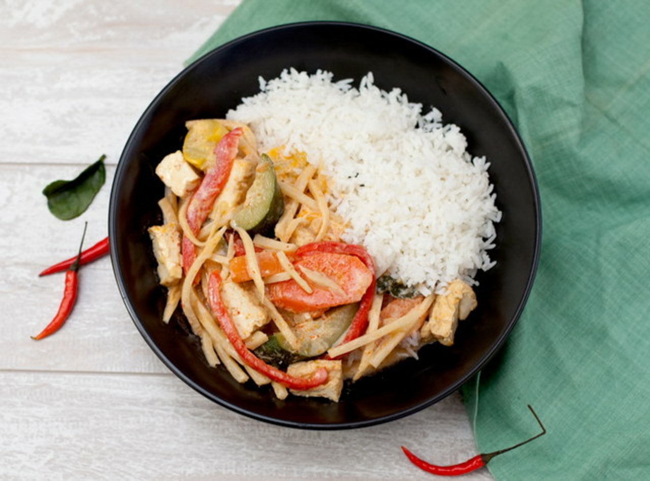 Red Curry with Chicken Boxed Lunch by Chef Tanya Jirapol