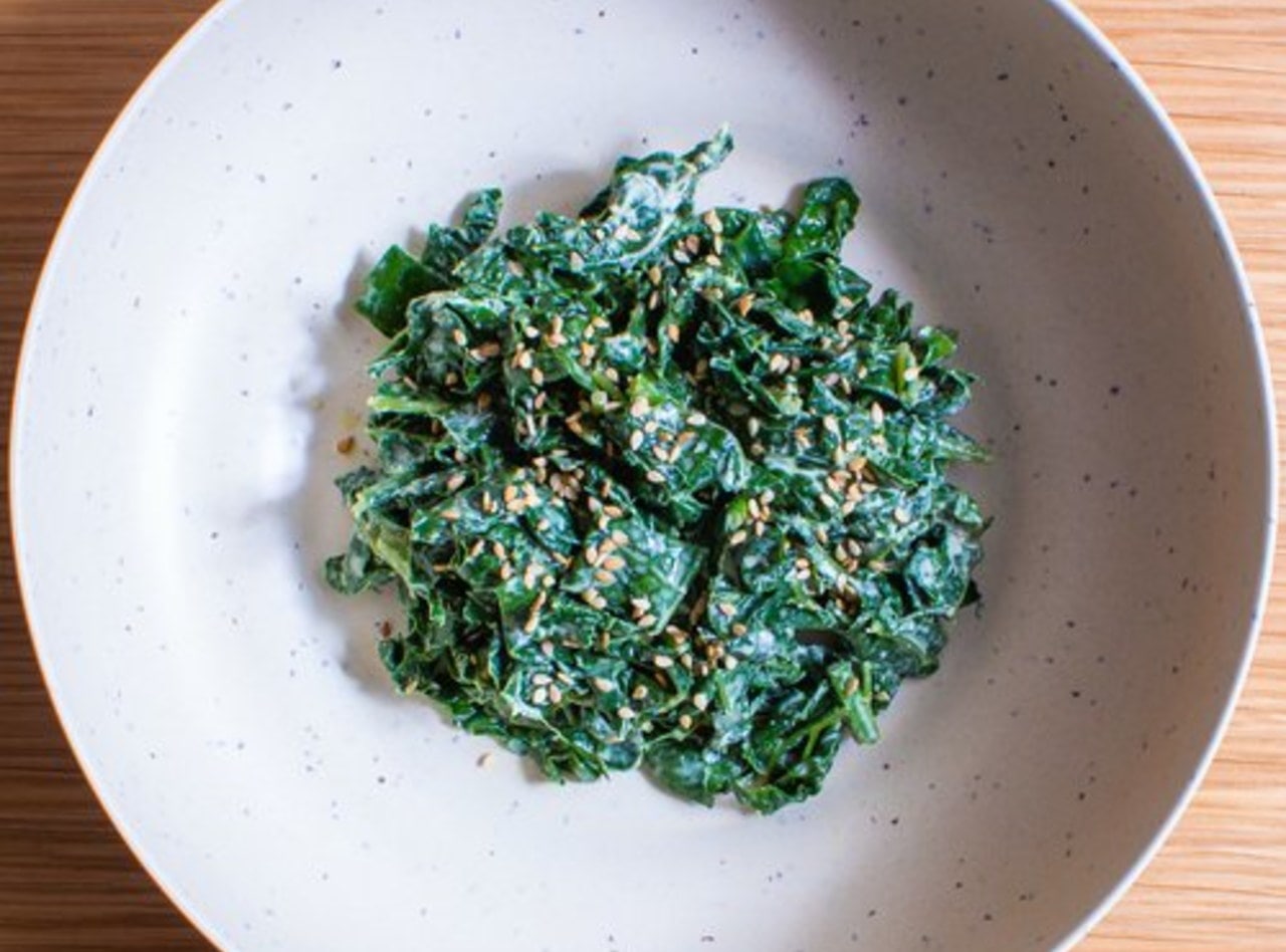 [deprecated] Kale Gomae by Chef Carlos Beltre