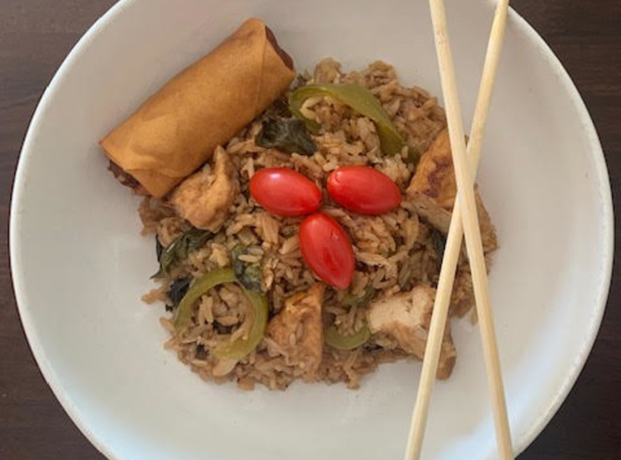 Basil Fried Rice with Tofu Combo Boxed Lunch by Chef Suwat Piyathanawiwat
