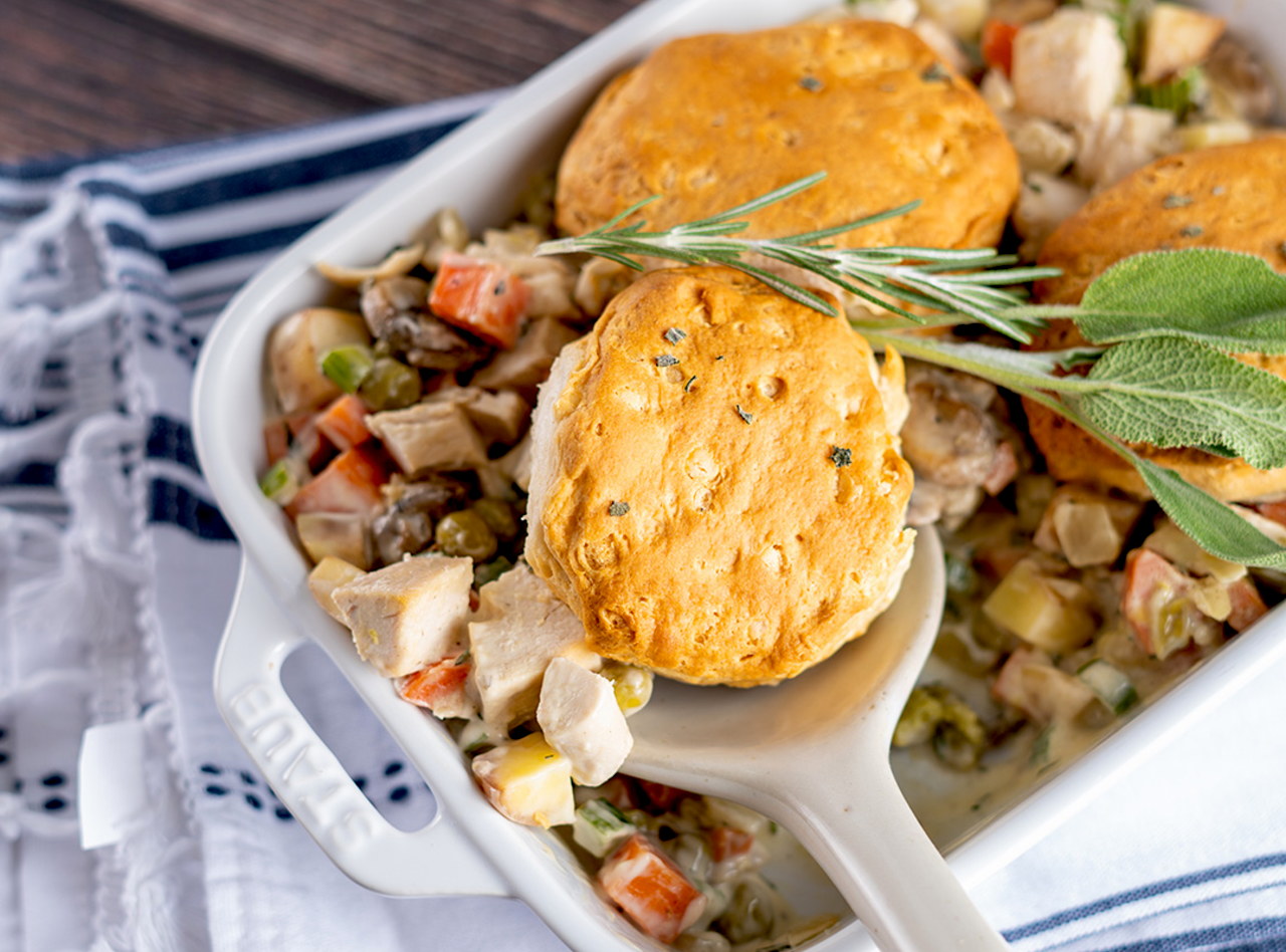 Chicken Pot Pie with Biscuits by Heidi Finley
