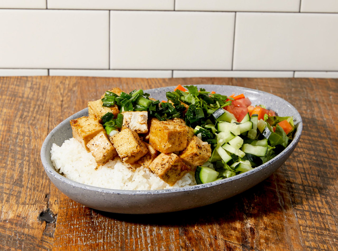 BYO Sweet Dark Soy Tofu Rice Bowl by Chef Paul Nguyen