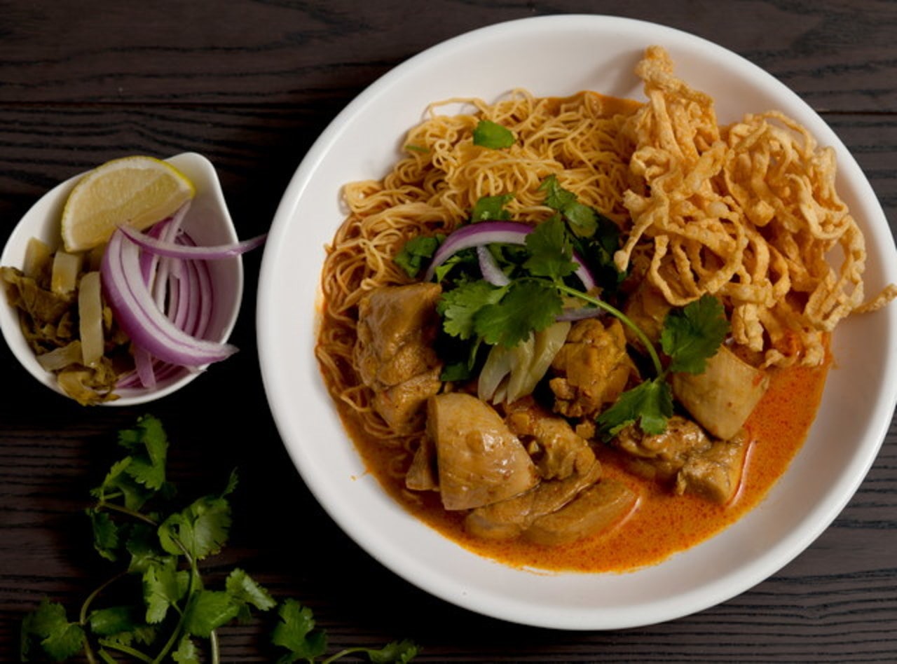 Khao Soi with Chicken and Rice Noodles by Chef Tanya Jirapol
