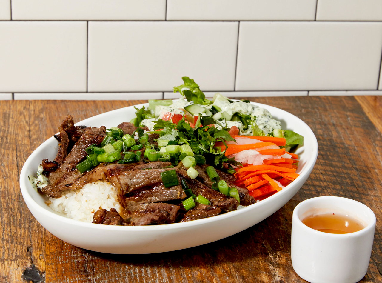 BYO Grilled Ribeye Broken Rice Bowl by Chef Paul Nguyen