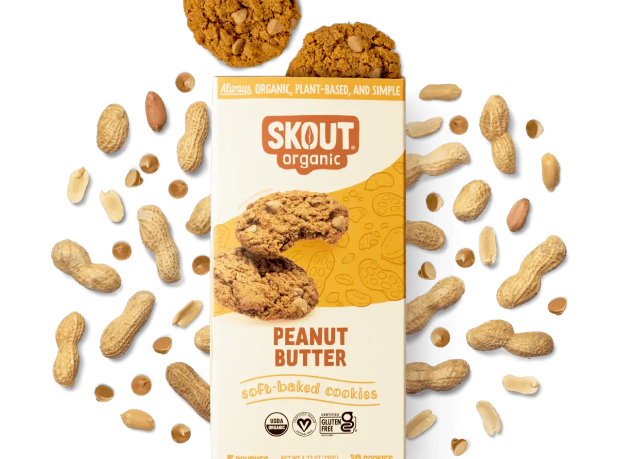 Peanut Butter Vegan Gluten Free Skout Organic Soft Baked Cookie by Mighty-O Donuts