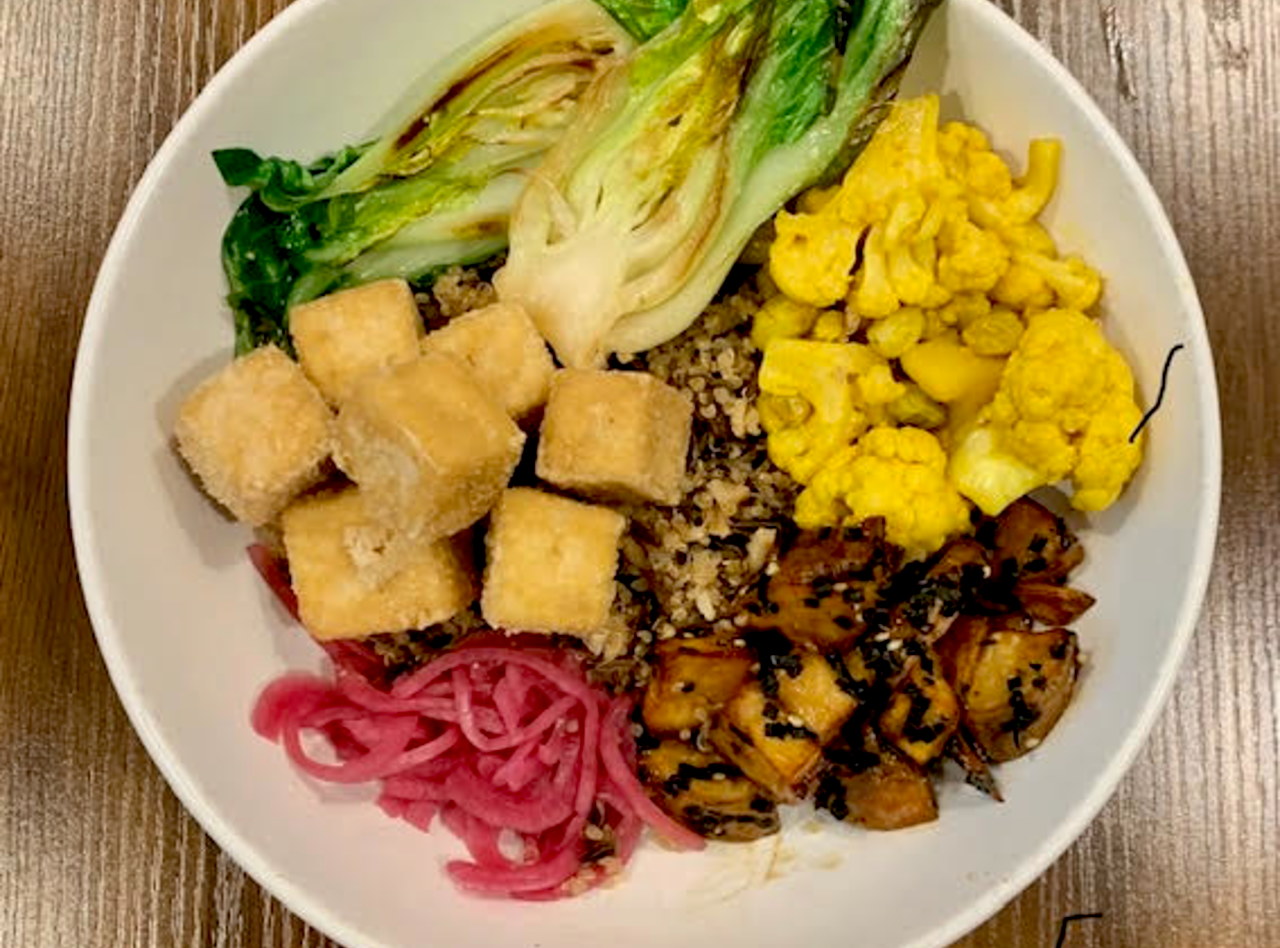 Tare Tofu Grain Bowl Boxed Lunch by Chef Carlos Beltre
