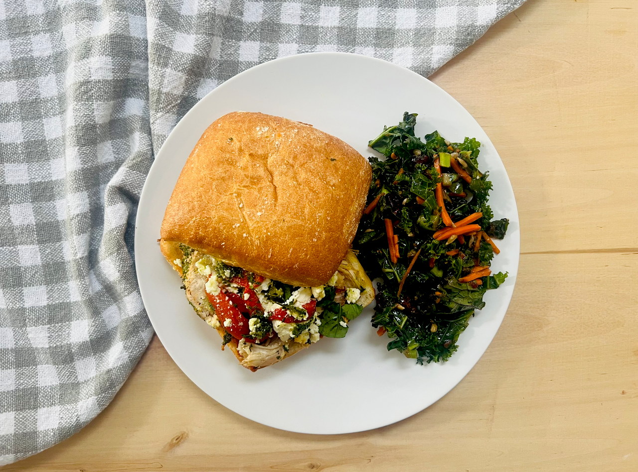 Chicken Pesto Sandwich Boxed Lunch by Chef Mulu Abate