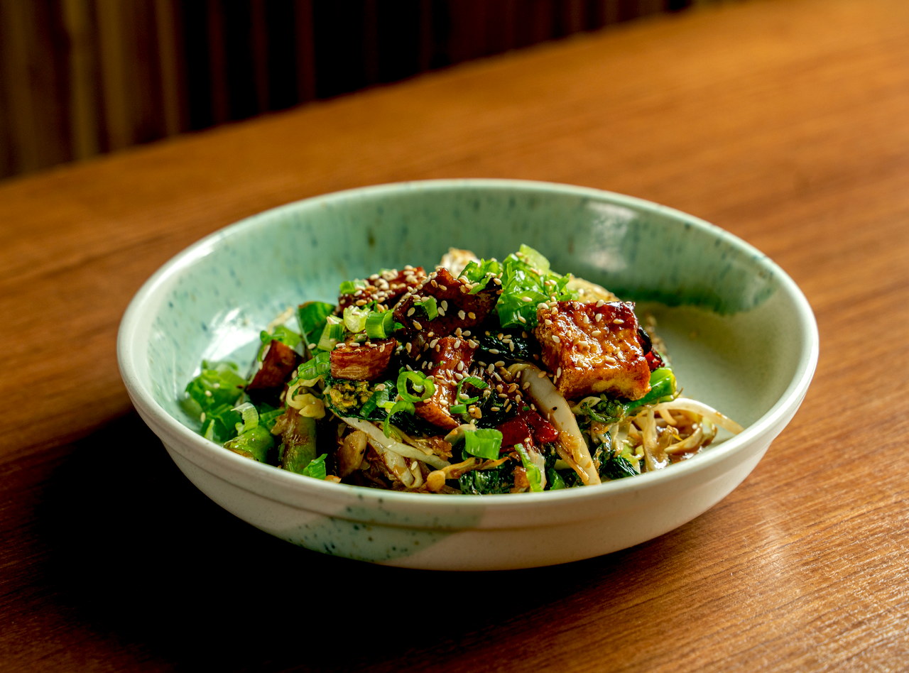 Gluten Free Stir Fried Tofu with Vegetables Plate by Chef Kevin Nguyen