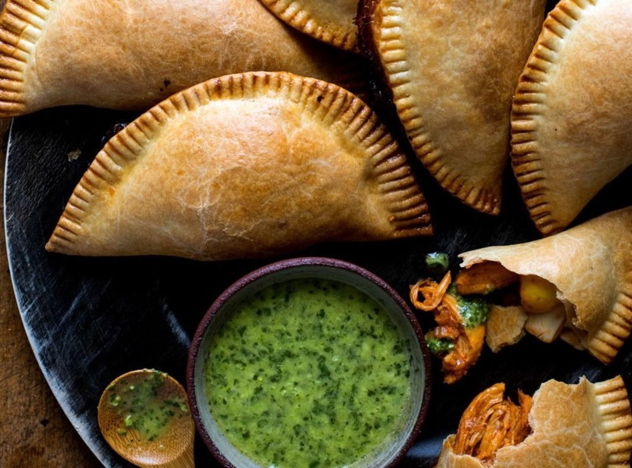 Aji De Gallina Chicken Empanadas with Side Salad by Jack Rosenthal