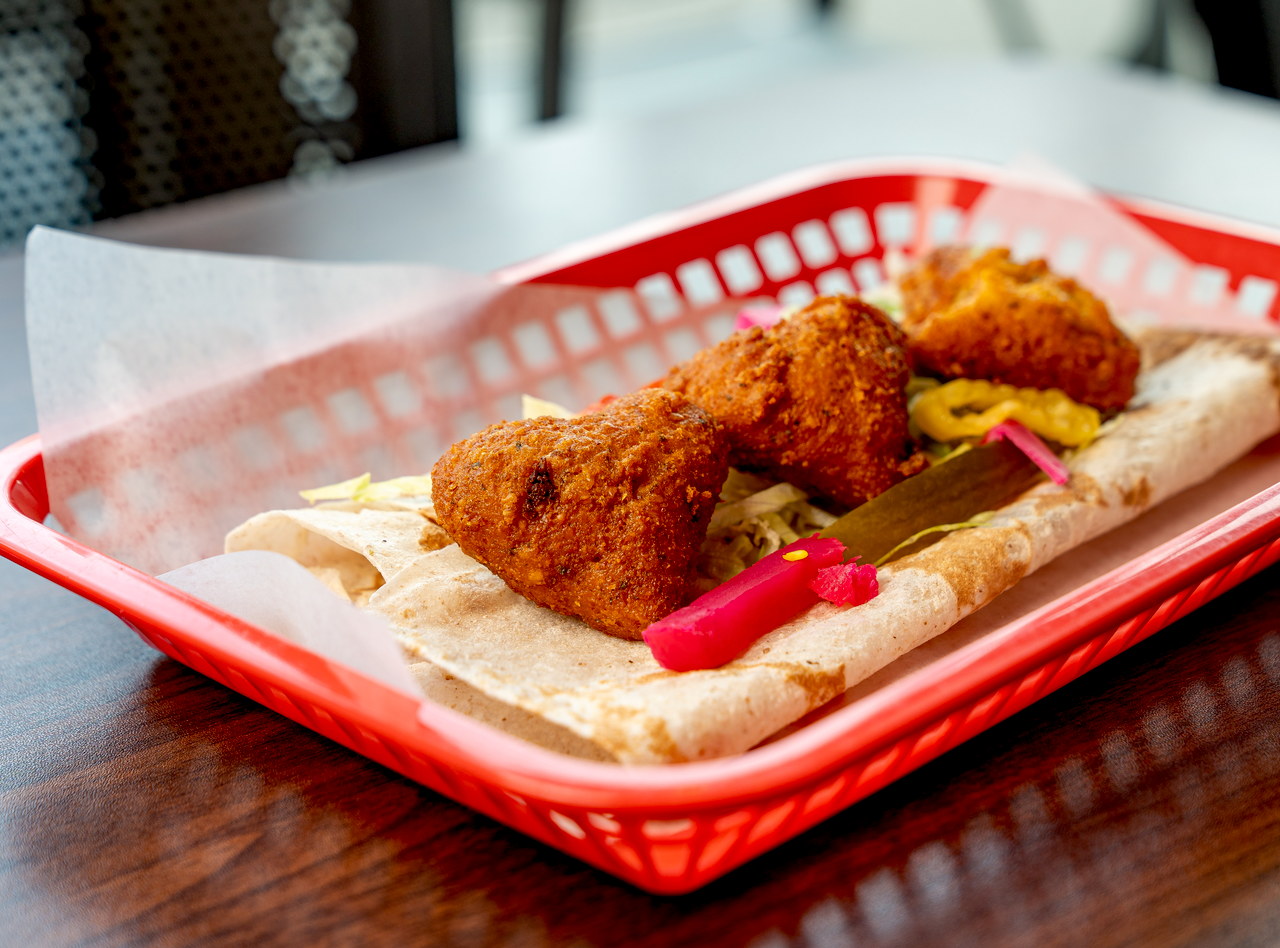 Falafel Saj Wrap by Chef Hisham Wattar