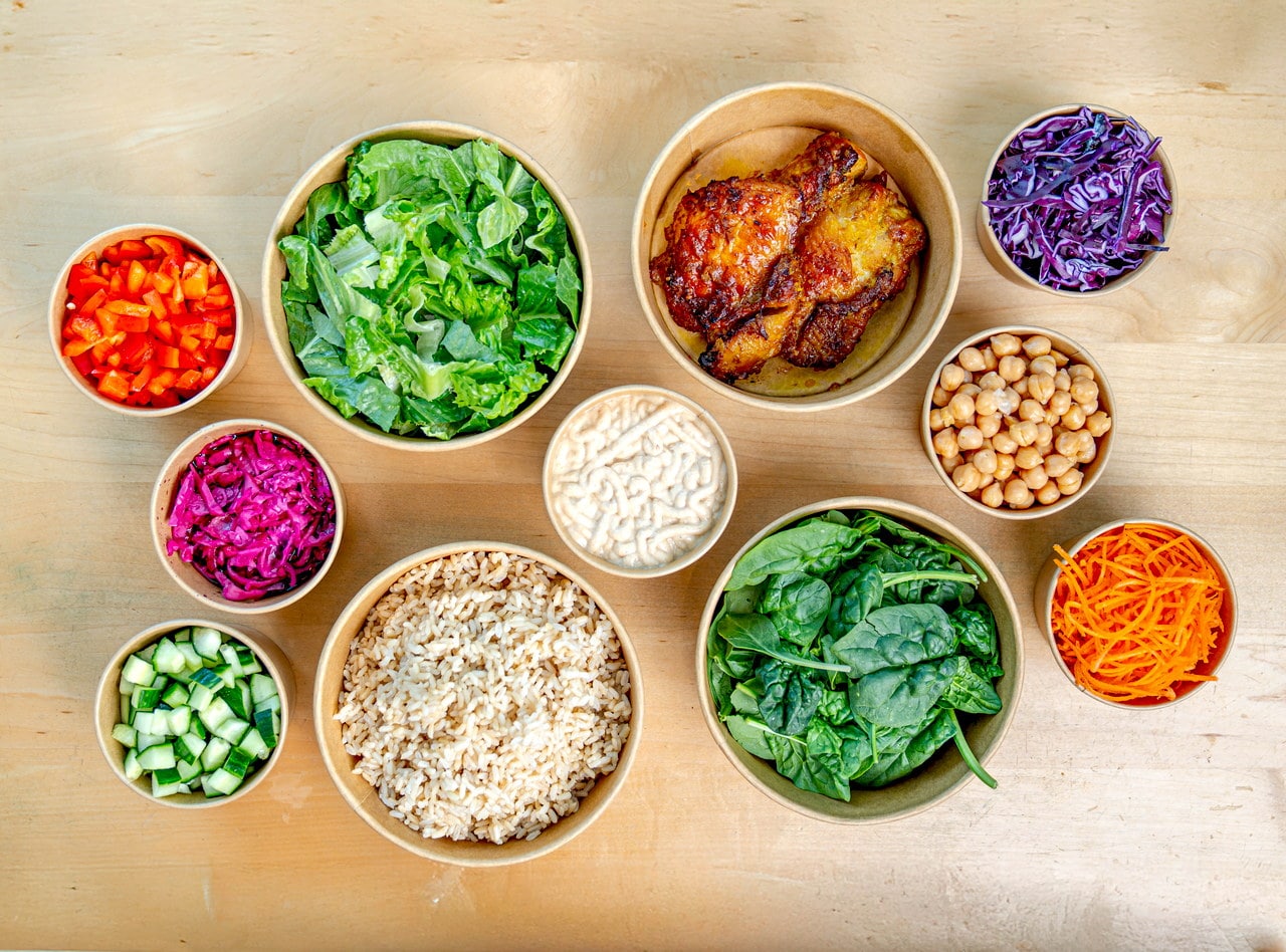 Nut Free BYO Bangkok Bowl with Lemongrass Chicken Thigh by Chef Pablo & Judith