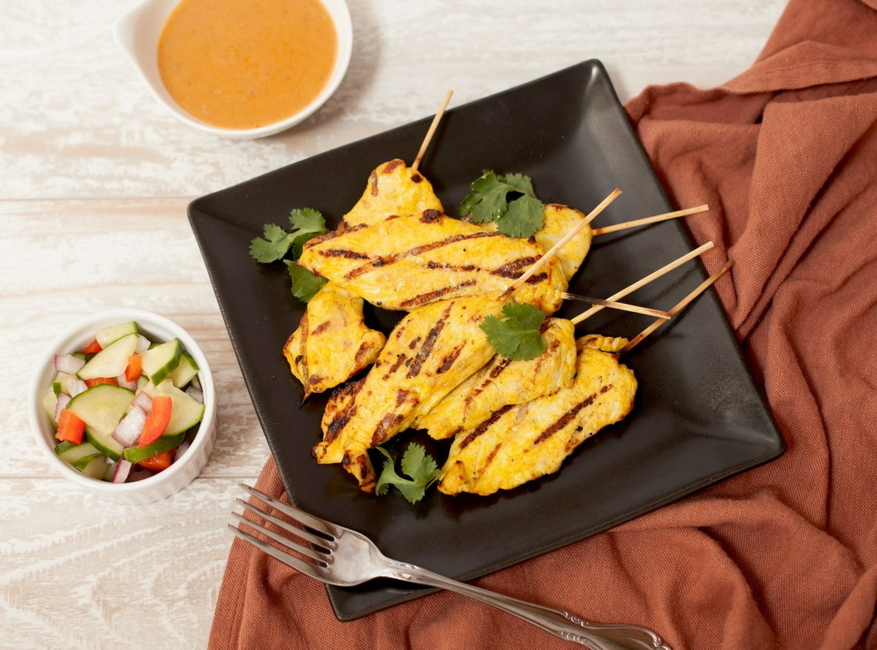 Chicken Satay Skewer by Chef Tanya Jirapol