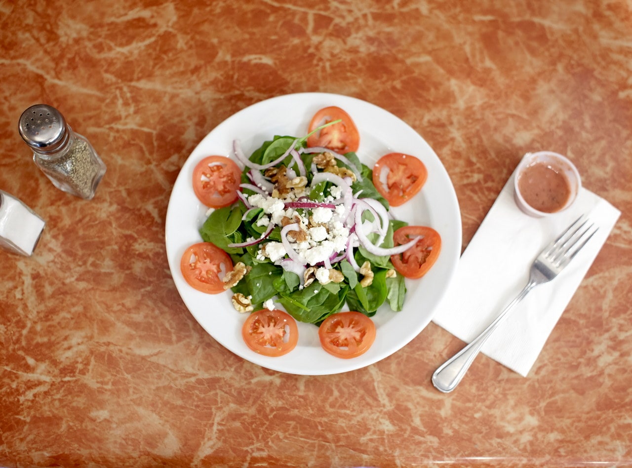 Spinach Salad with Raspberry Vinaigrette by Chef Amir Razzaghi