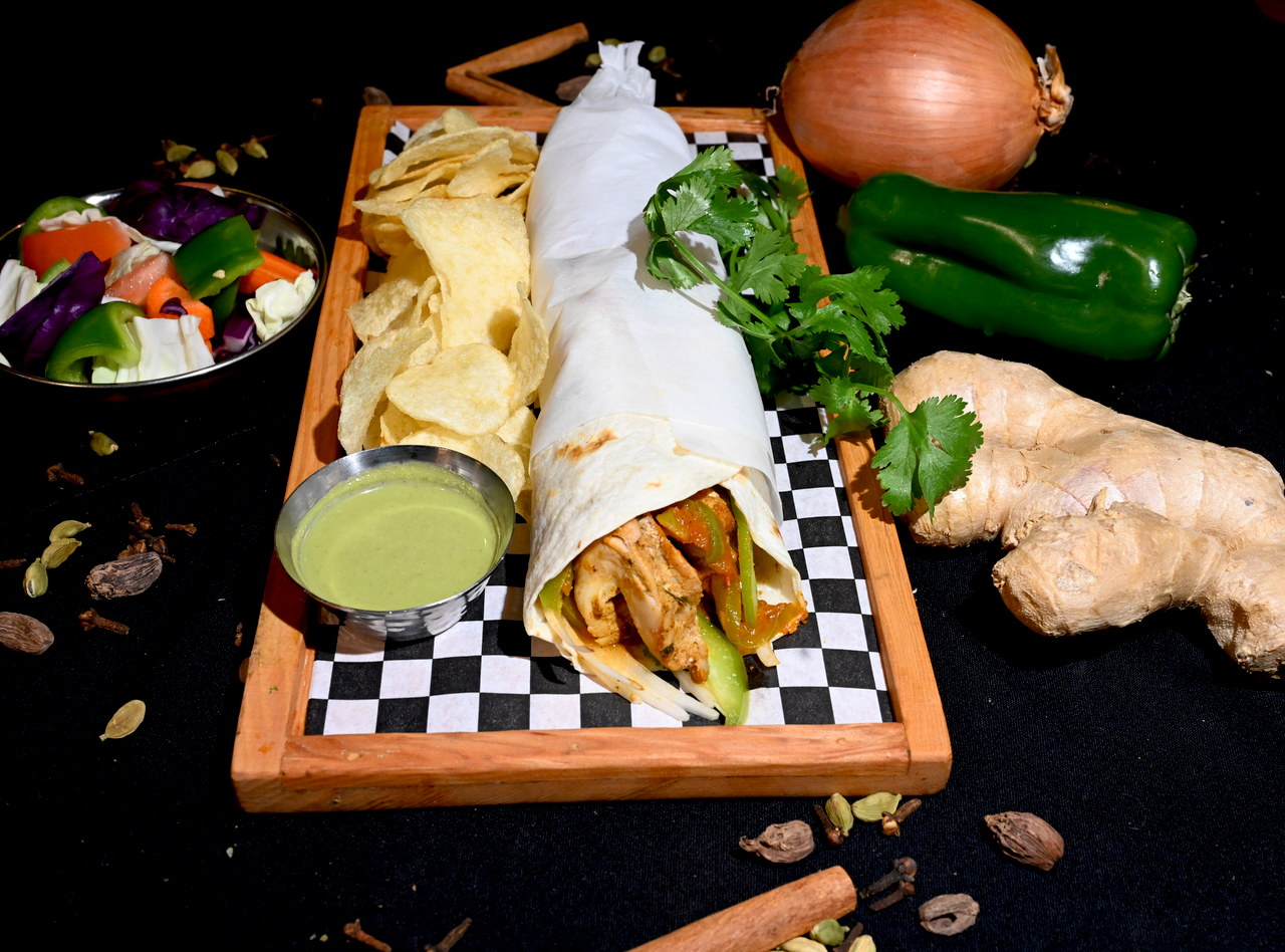 Chicken Tikka Kolkata Kati Kebab Roll Meal by Chef Sunit Sharma