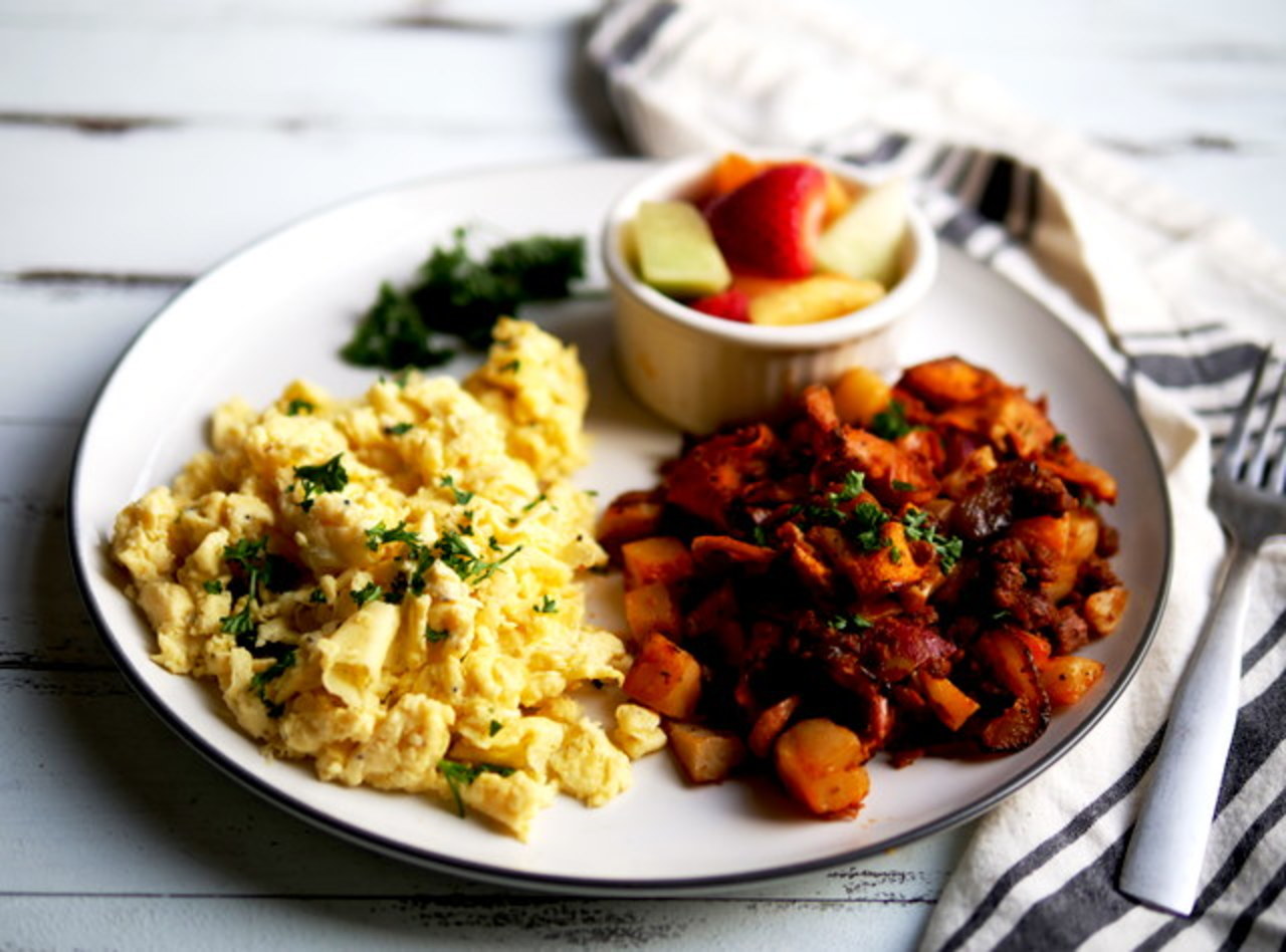 Spicy Chipotle Field Roast and Apple Hash Boxed Lunch by Chef Jesse & Ripe Catering Team