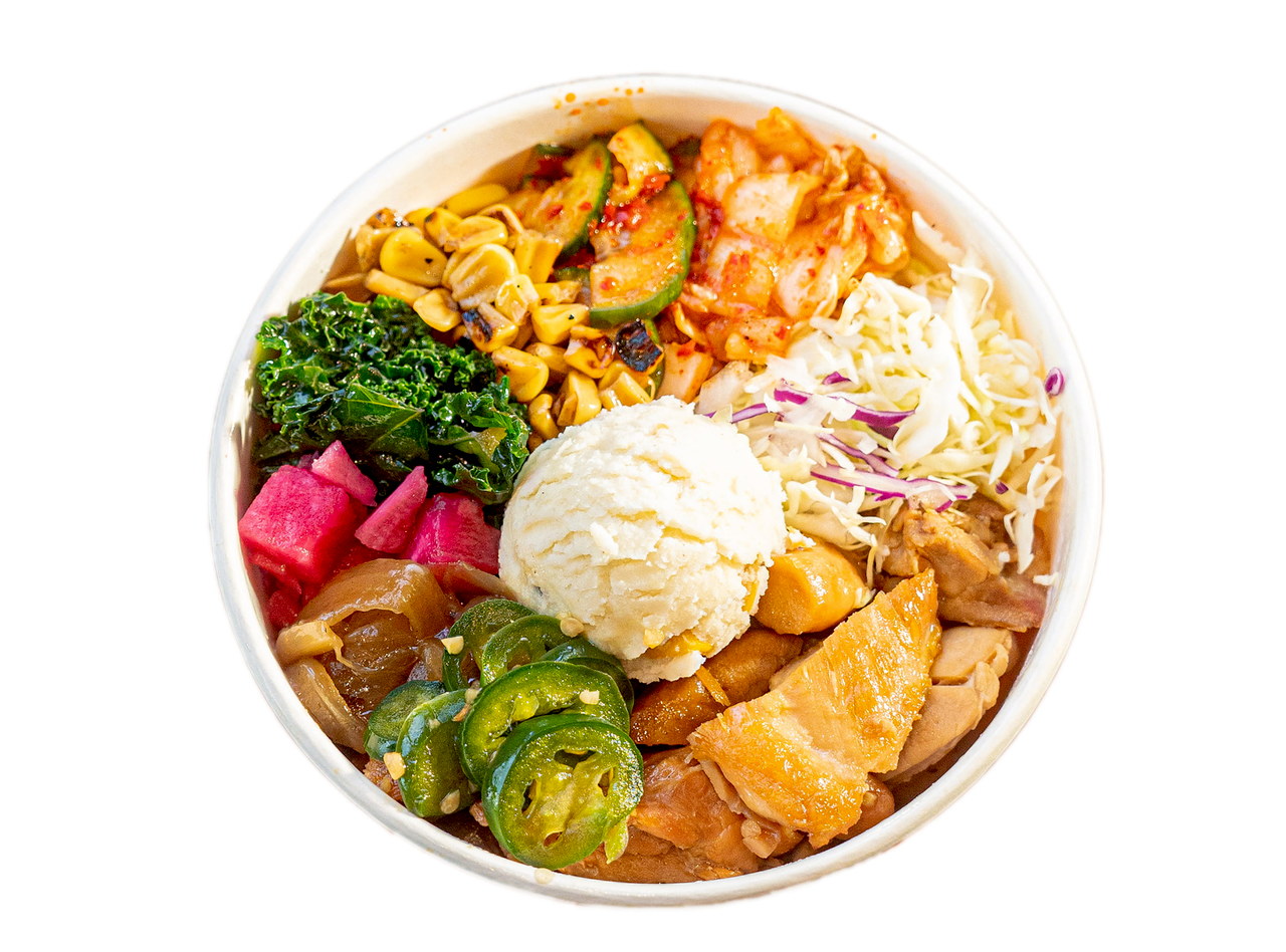 BYO BBQ Chicken Bowl by Seoul Bowl