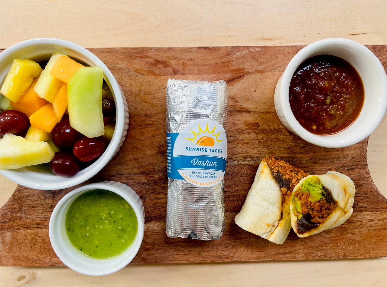 Vashon Breakfast Tacos and Fruit Cup by Chef Frankie Morales - ST