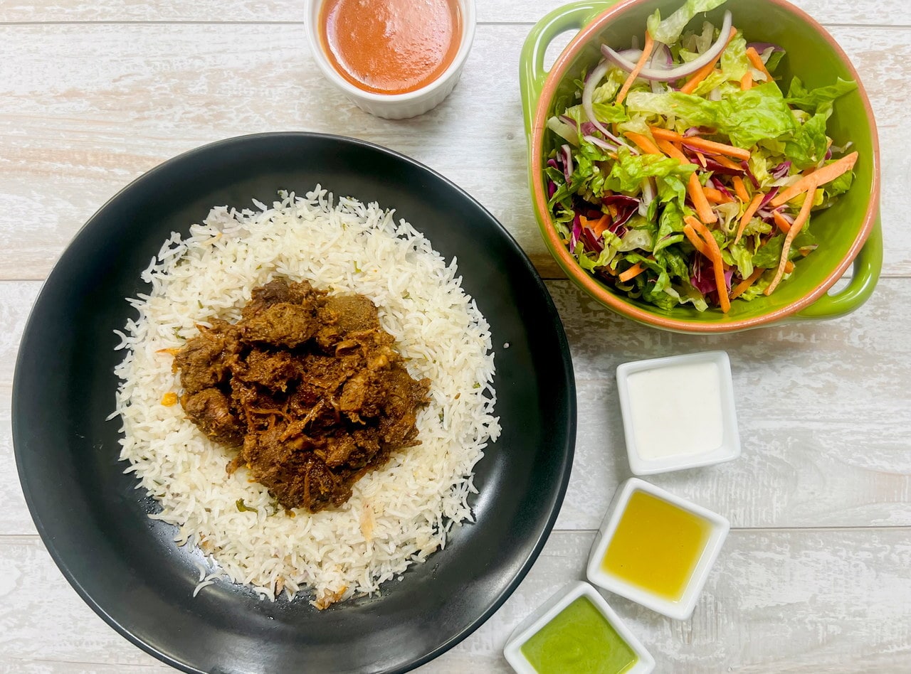 BYO Mutton Masala Rice Bowl by Chef Anubha Singh - Bellevue