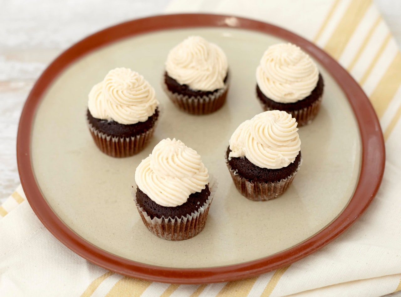 Mini Salted Caramel Cupcakes by Chef Diane Conley
