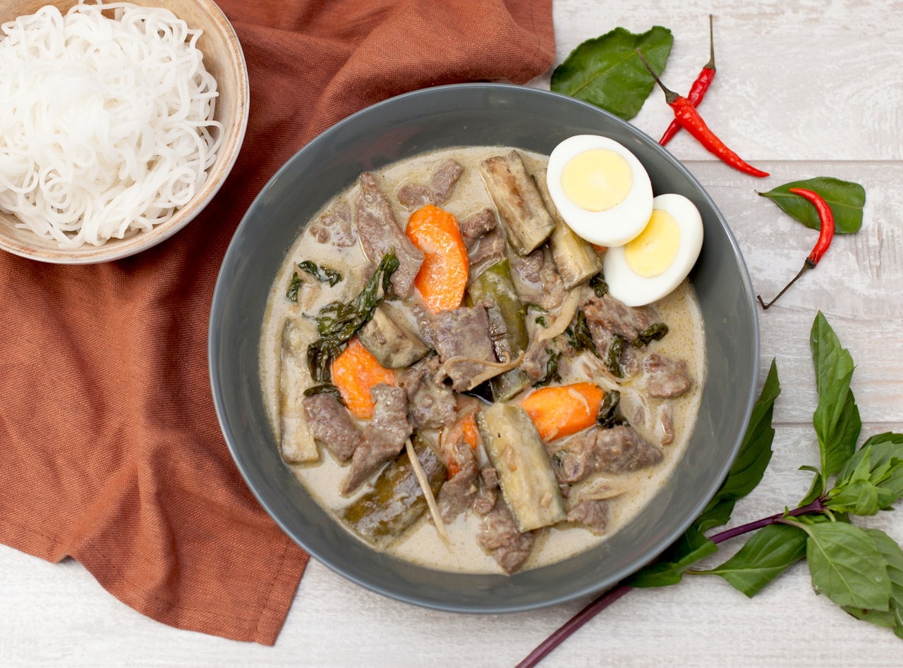 Green Curry Beef with Thai-style Noodles by Chef Tanya Jirapol