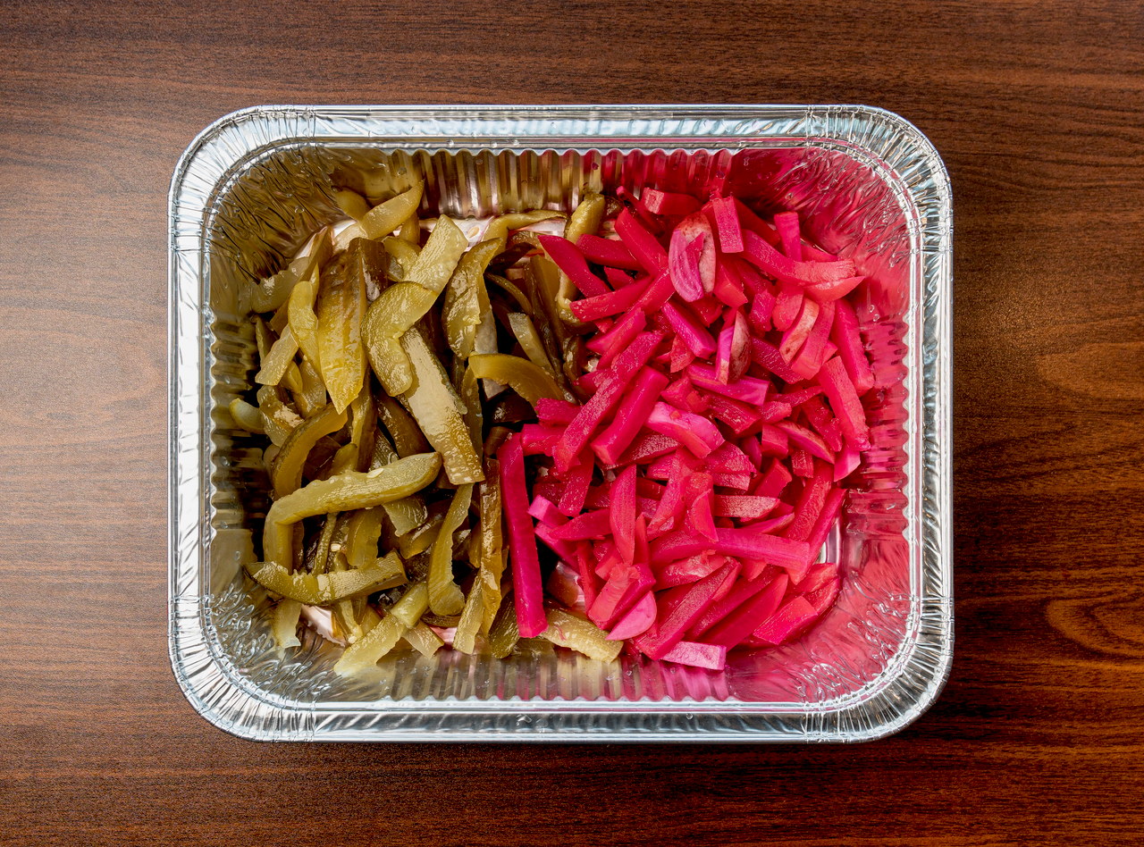 Pickled Turnips and Beets Tray by Chef Hisham Wattar