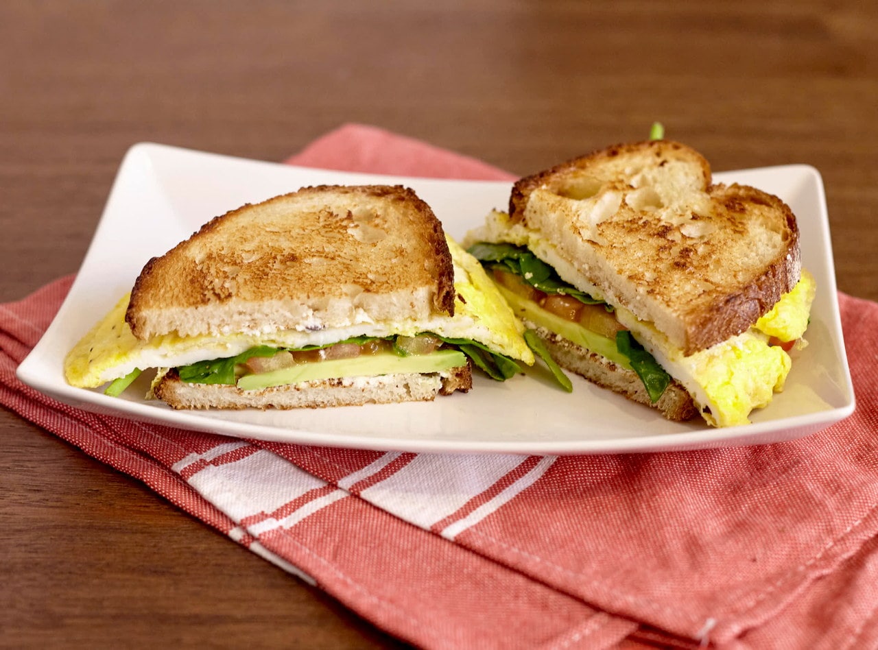 Veggie Egg Breakfast Sandwich Boxed Lunch by Chef Lilly Gjekmarkaj