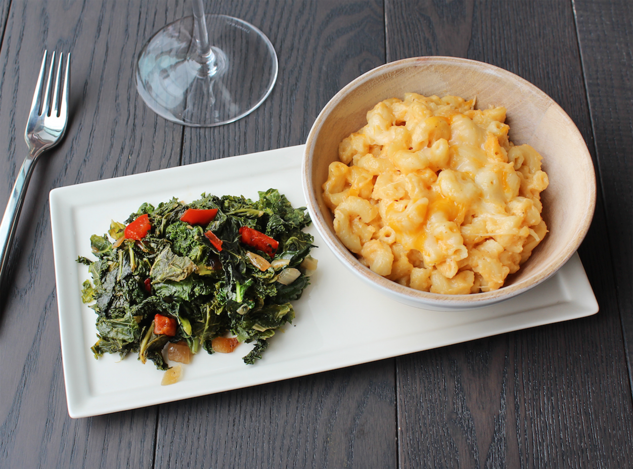 Macaroni and Cheese with Braised Kale by Chef Katie Cox