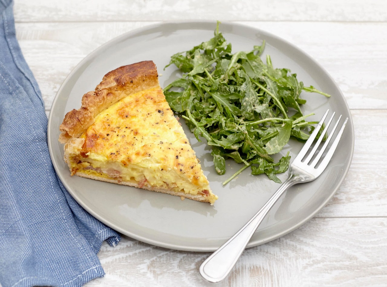 Salmon Quiche with Mixed Greens Salad by Chef Christophe